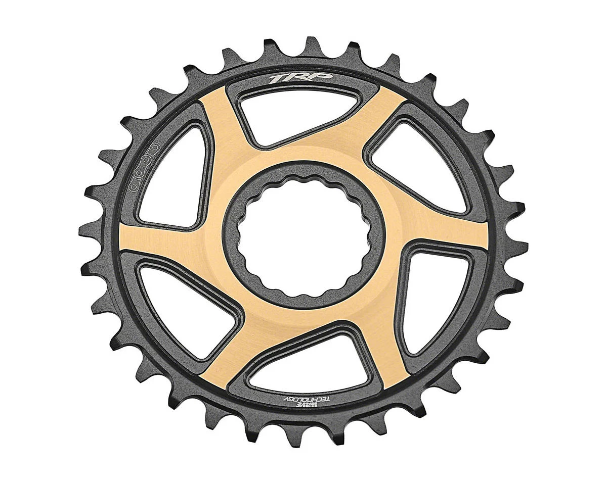 TRP CR-M9050 Boost Direct Mount Chainring (Black/Gold) (12-Speed) (CINCH) (3mm Offset) (30T)