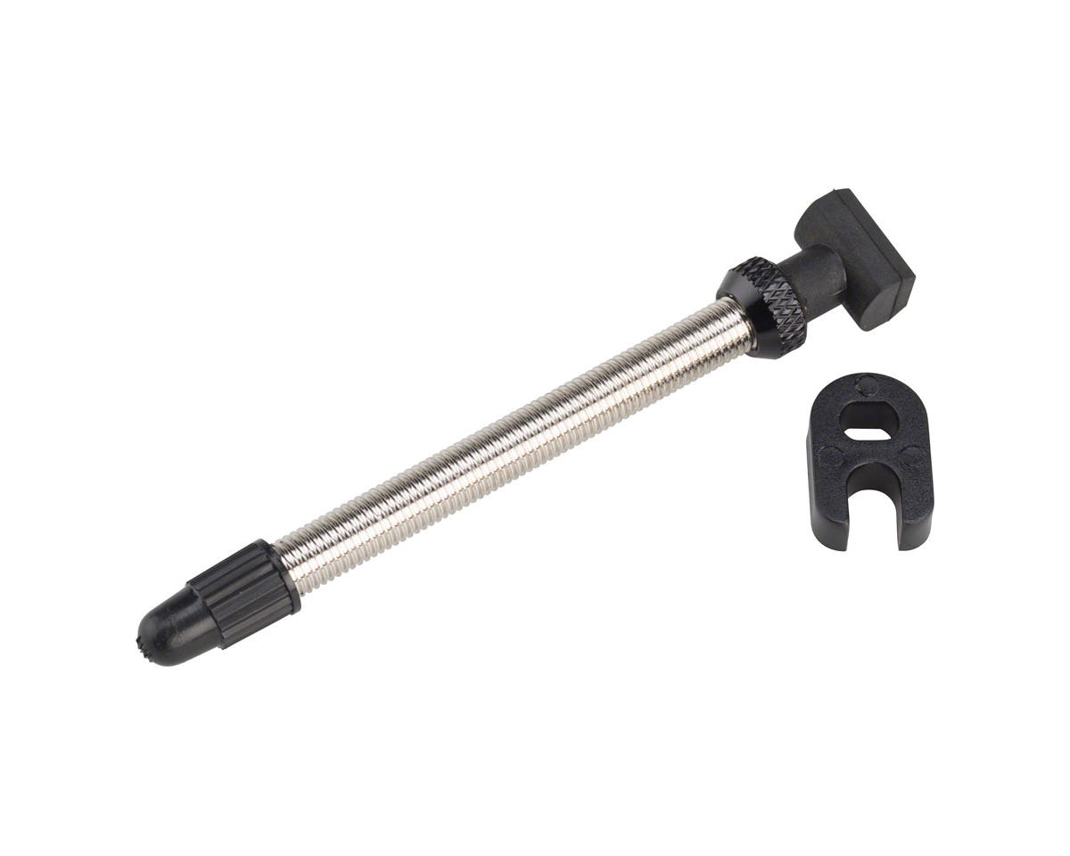 DT Swiss Brass Tubeless Valves (Black) (Single) (Road Narrow Base) (63mm)