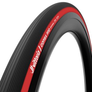 Vittoria Corsa PRO Limited Edition Tubeless Road Tire (Black/Red) (700c) (28mm) (Cotton-Tech/Race Formulation)
