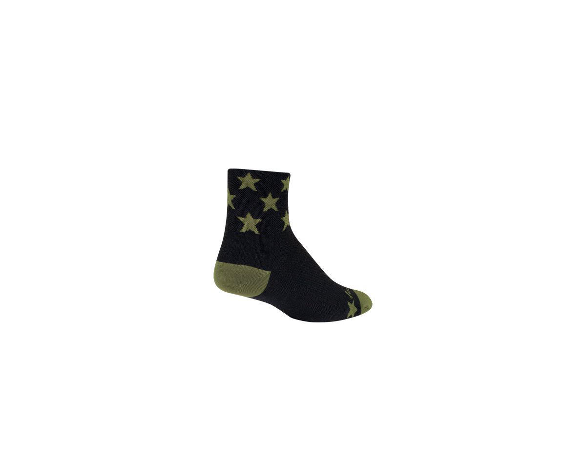 Sockguy Scout Wool Crew 3″ Socks (Black) (S/M)