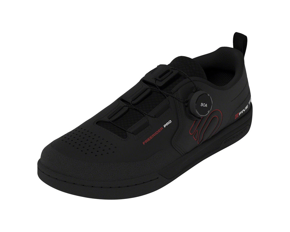Five Ten Freerider Pro BOA Flat Pedal Shoes (Core Black/Red/FTWR White) (10)