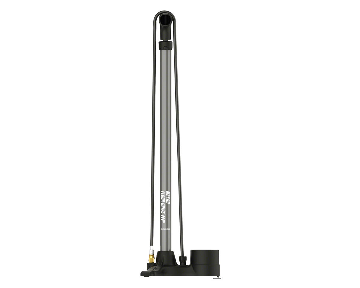 Lezyne Macro HP Floor Drive Floor Pump (Flat Grey) (ABS Flip Chuck) (Presta/Schrader Valve Compatible)
