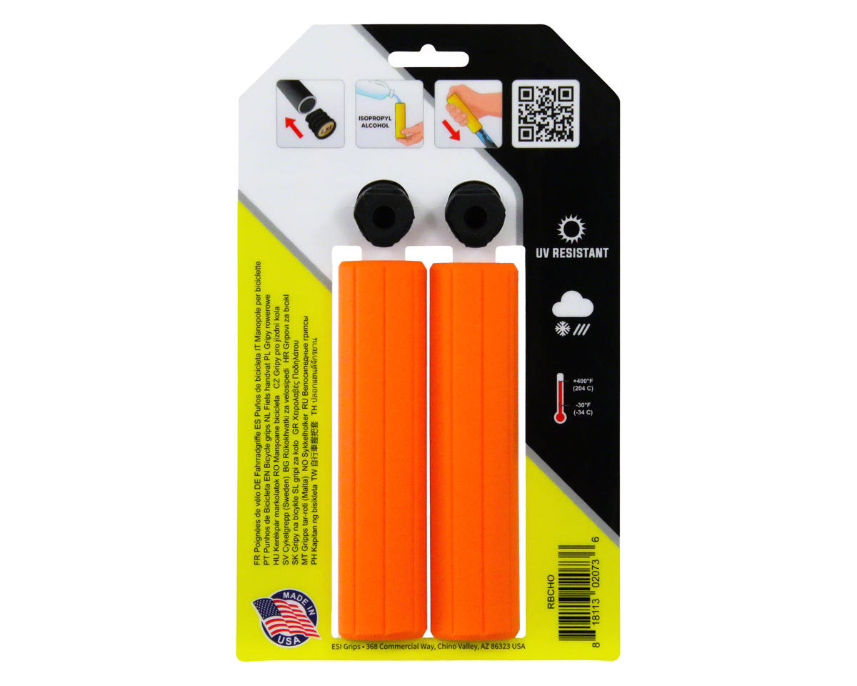 ESI Grips MTB Ribbed Chunky Silicone Grips (Orange)
