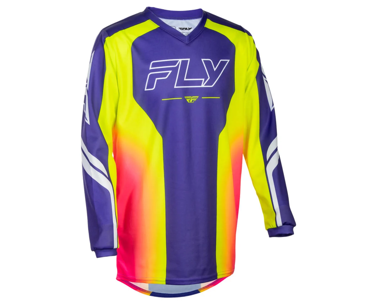 Fly Racing Youth F-16 Raze Jersey (Purple/Red/Yellow) (Youth L)