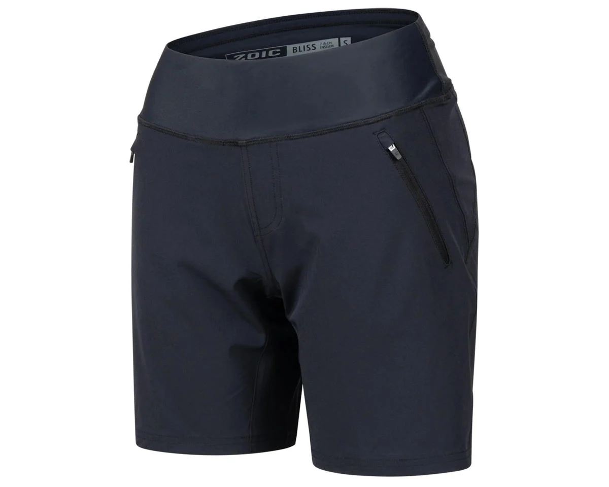ZOIC Women’s Bliss 7″ Shorts (Black) (S) (No Liner)