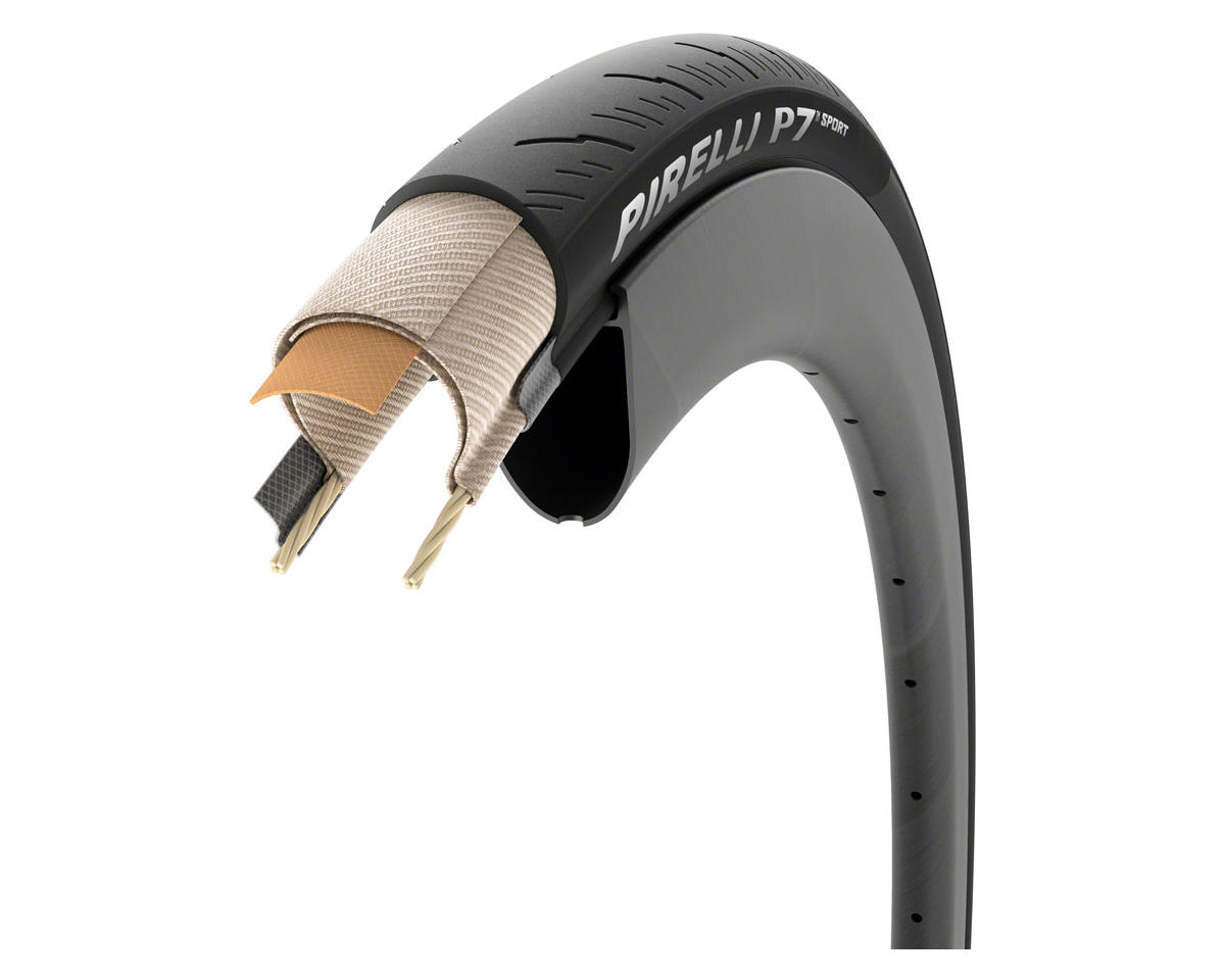 Pirelli P7 Sport Road Tire (Black) (700c) (35mm) (Folding) (Pro/TechBELT)
