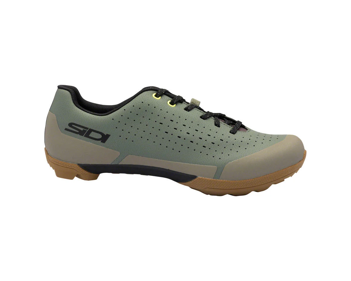 Sidi Asper Laces Gravel Shoes (Military Yellow) (39.5) (Millenium Fit)