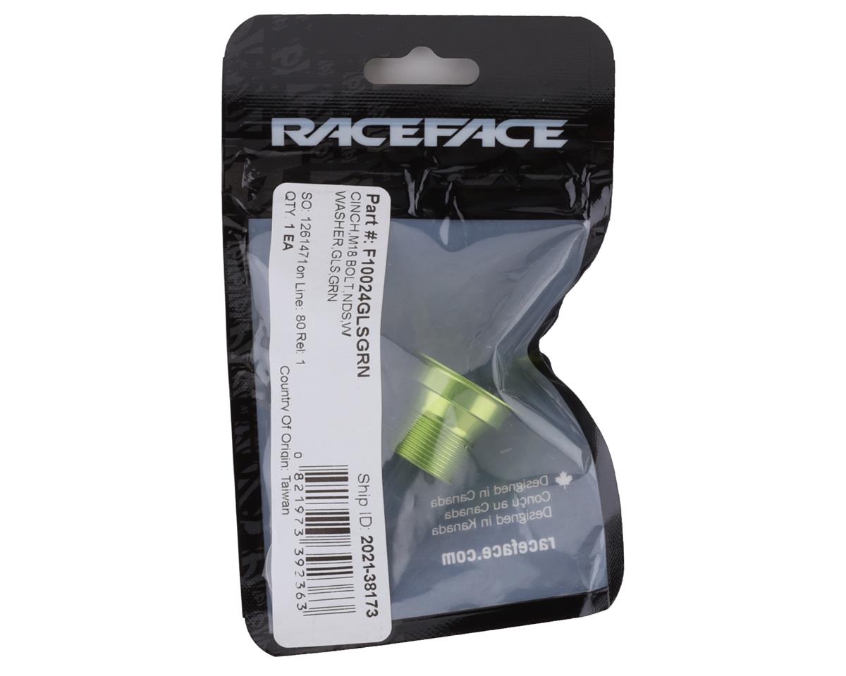 Race Face CINCH Crank Bolt w/ Washer (Gloss Green) (NDS) (M18)