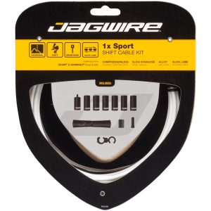 Jagwire 1x Sport Shift Cable Kit (White) (For Shimano/SRAM) (Mountain & Road) (1.1mm) (2300mm) (Cable & Housing)