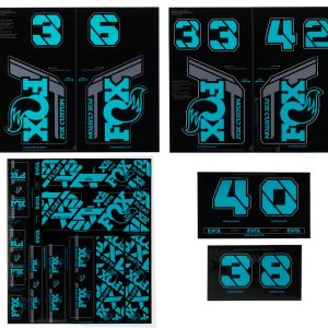 Fox Suspension Custom Decal Kit (Turquoise) (All Models Except Step Casts)