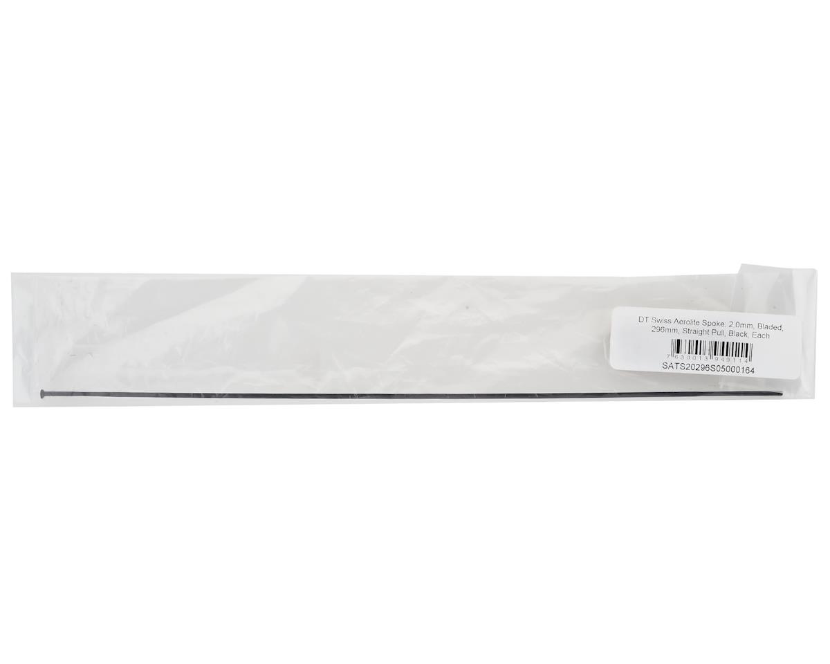 DT Swiss Aerolite Straight Pull Bladed Spoke (Black) (2.0mm) (1) (296mm)
