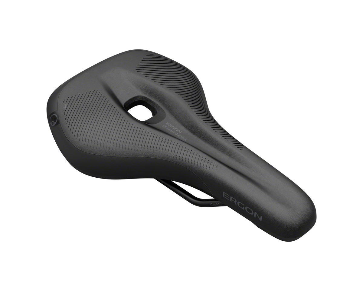 Ergon Men’s SF Sport Gel Saddle (Black) (Chromoly Rails) (M/L)