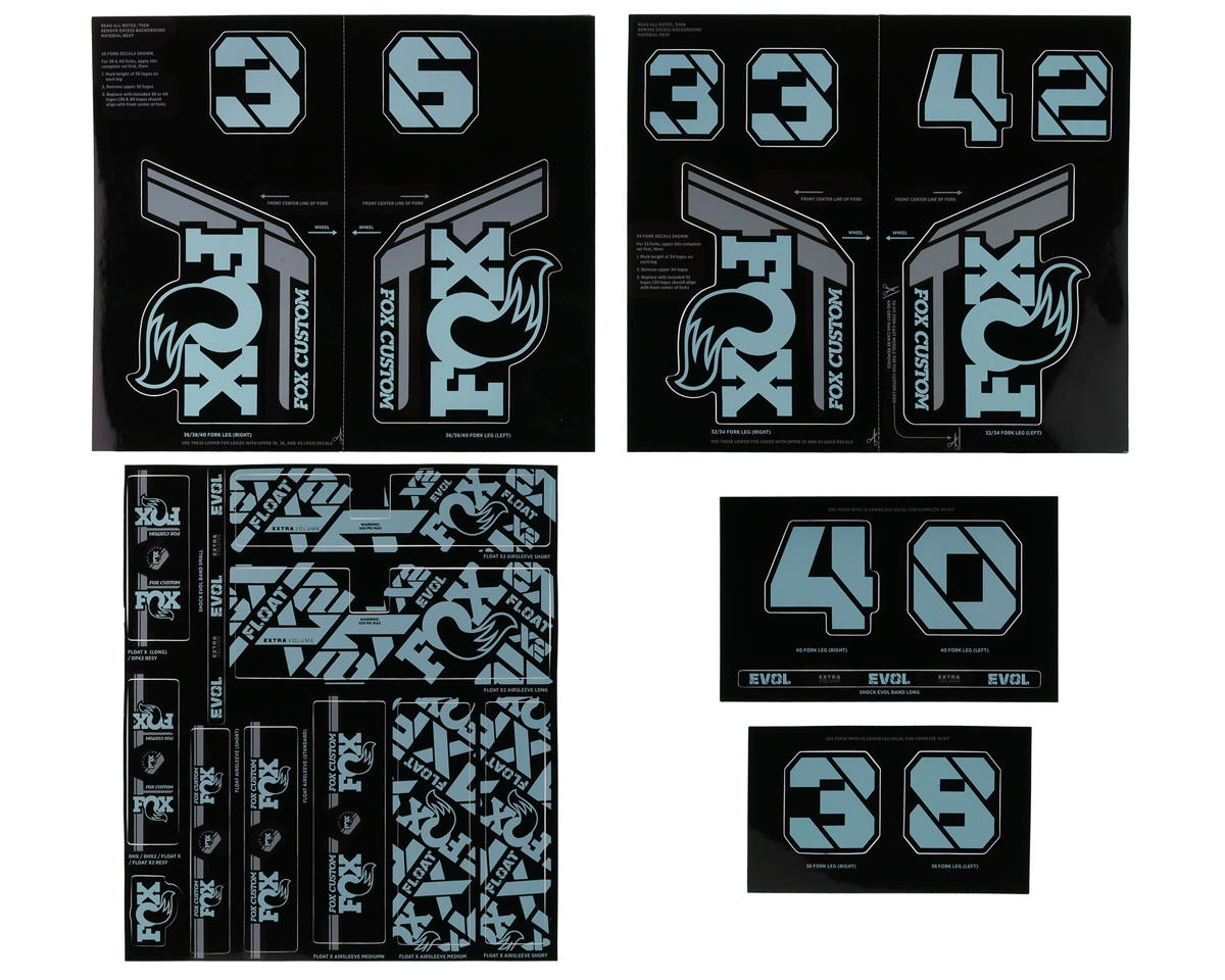Fox Suspension Custom Decal Kit (Storm Blue) (All Models Except Step Casts)