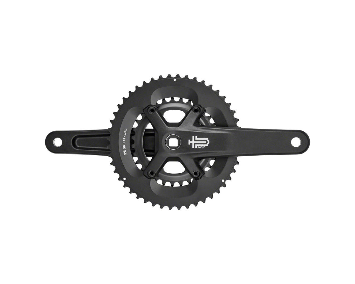 Microshift Sword Black 2x Wide Crankset (Black) (2 x 9-Speed) (Square Taper) (165mm) (48/31T)