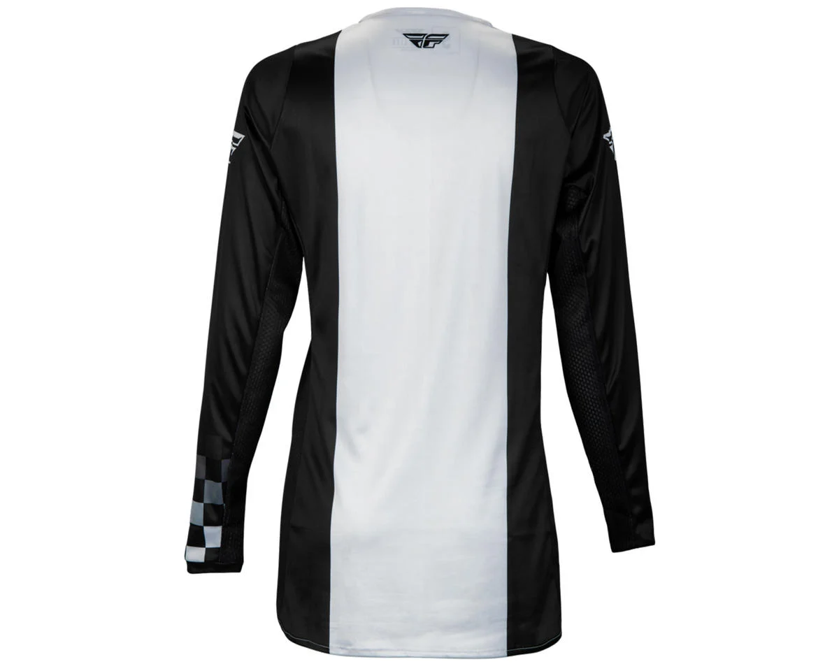 Fly Racing Women’s Lite Long Sleeve Jersey (Black/Light Grey) (L)