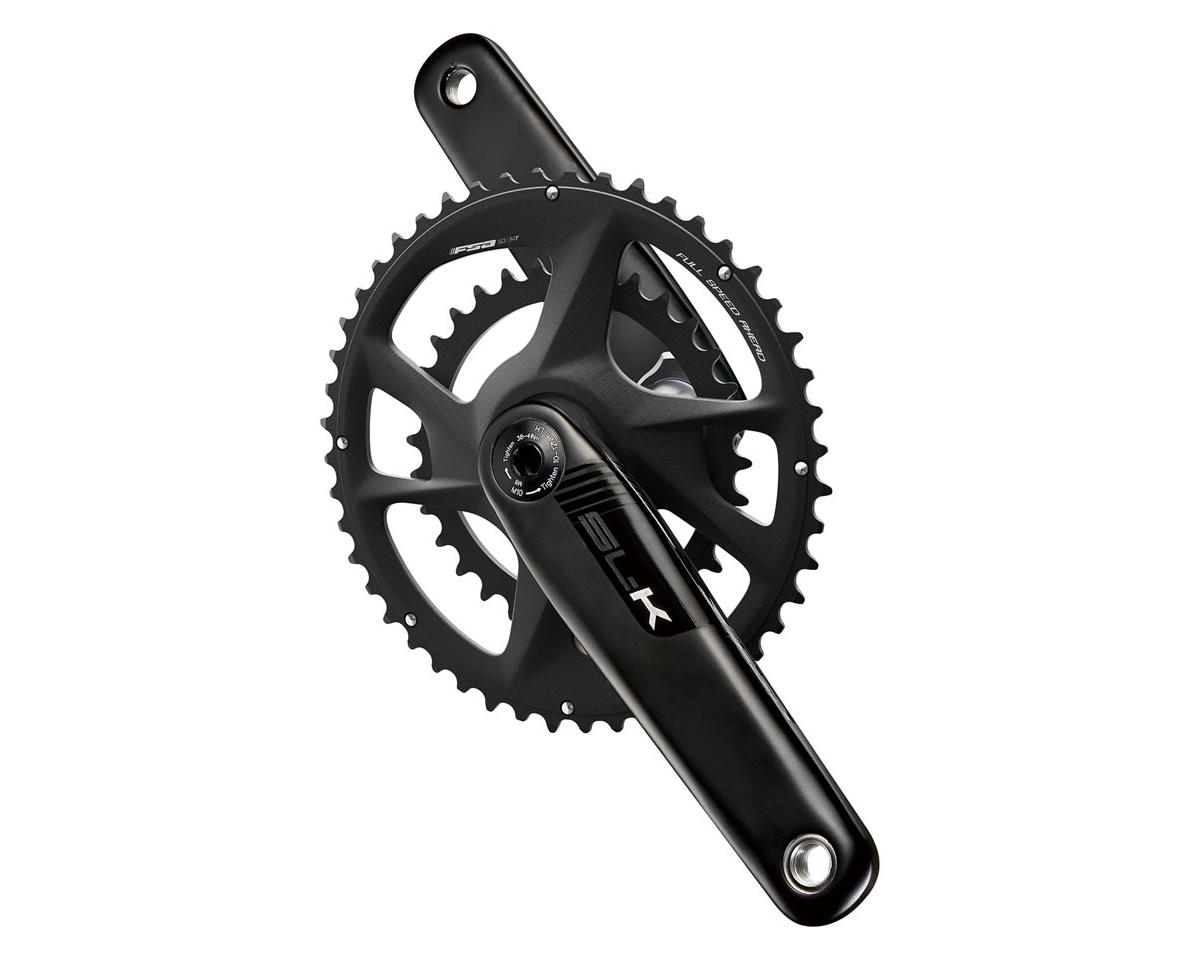 Full Speed Ahead SL-K 2x Modular Carbon Crankset (Black) (For Shimano HG+ 12-Speed) (165mm) (50/34T) (30mm 386EVO Spindle)