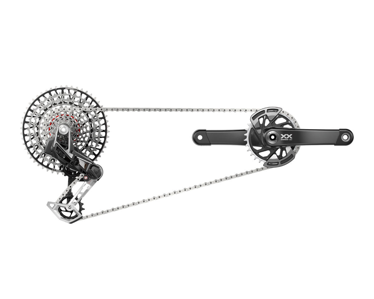 SRAM XX T-Type Eagle Transmission AXS Groupset (Black/Silver) (175mm) (34T) (1 x 12 Speed) (DUB) (55mm Chainline) (UDH)
