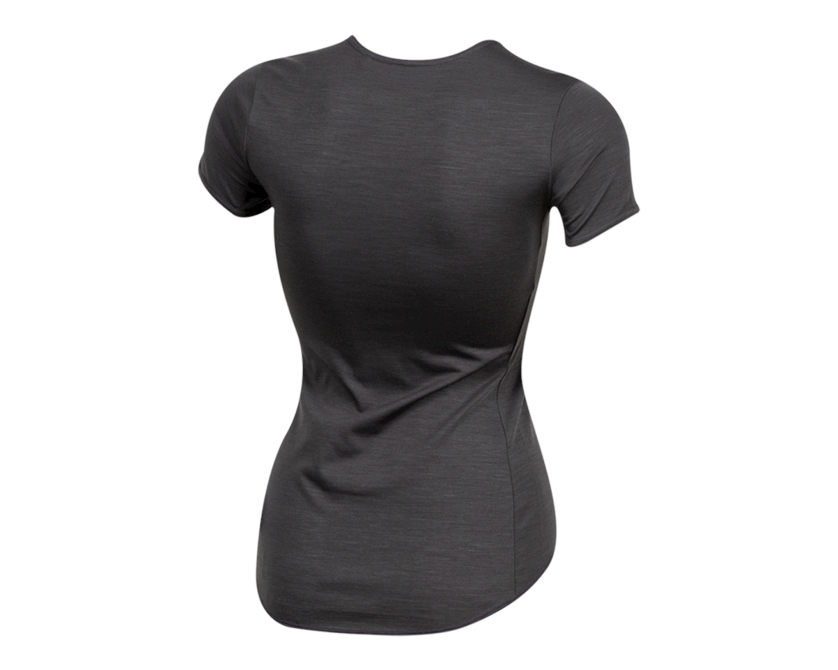 Pearl iZUMi Women’s Merino Short Sleeve Base Layer (Phantom) (XL)