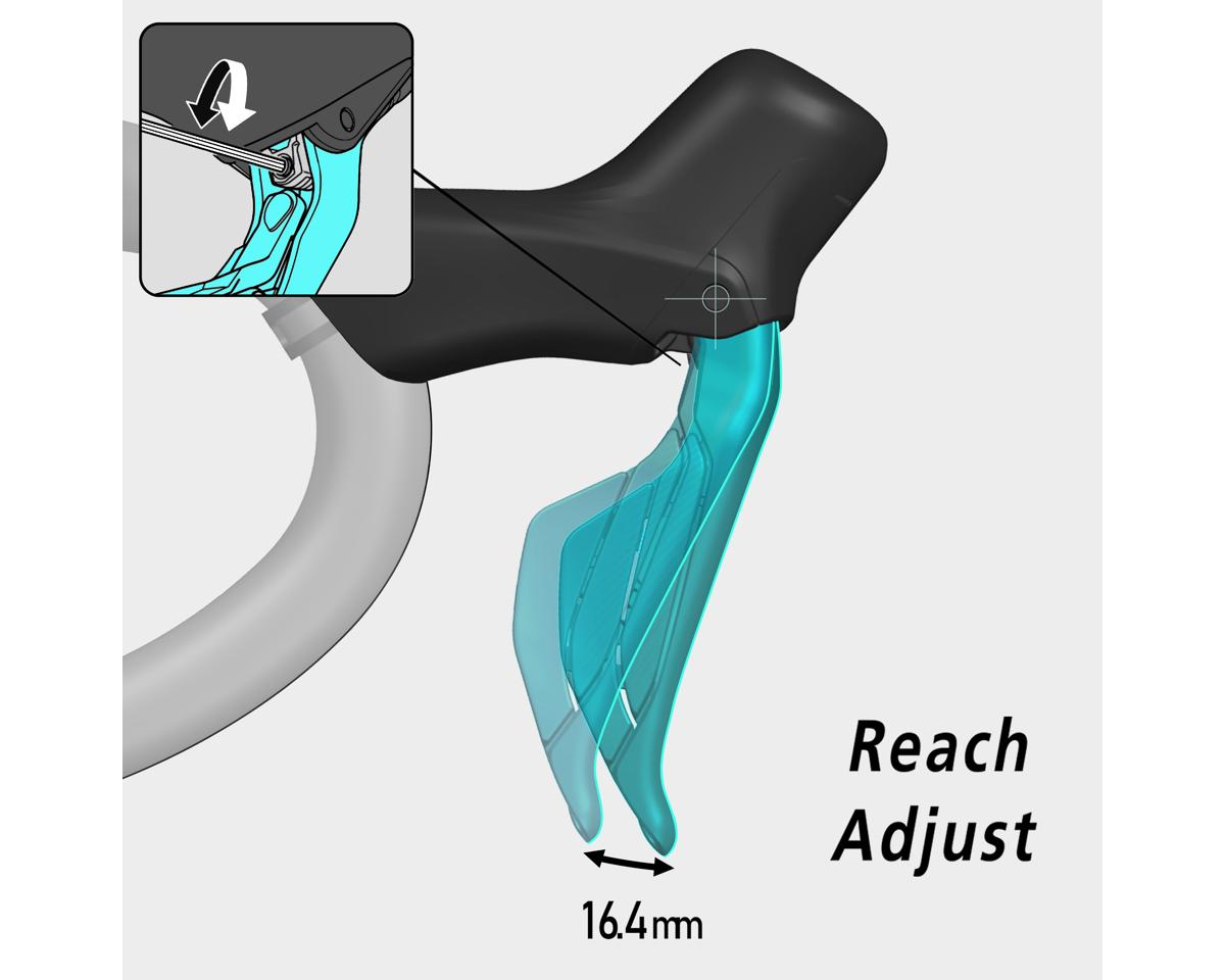Shimano 105 Di2 ST-R7170 Hydraulic Shift/Brake Levers (Black) (Left) (2x) (No Caliper) (Electronic) (Wireless)
