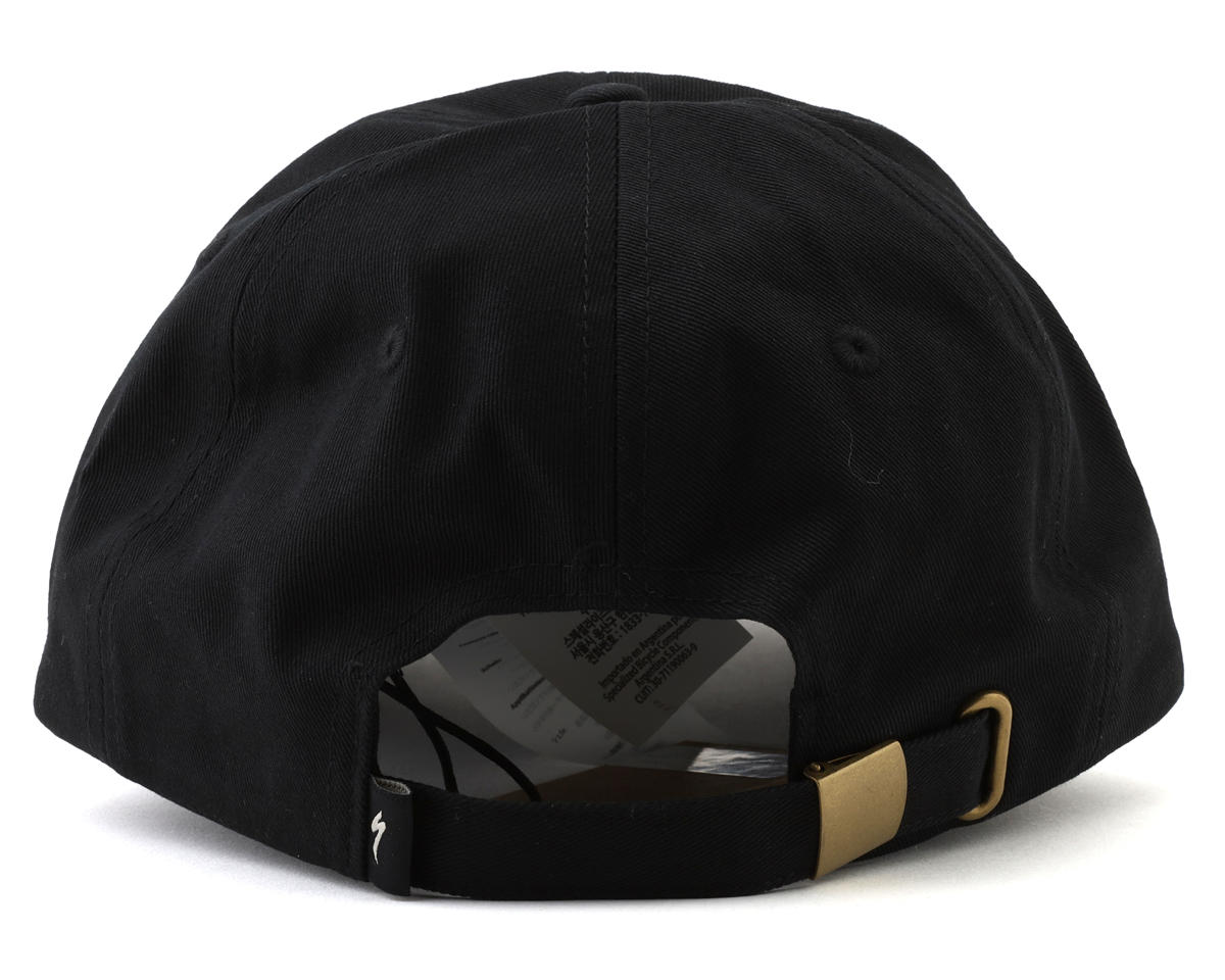 Specialized Flag Graphic 6 Panel Dad Hat (Black) (Universal Adult)