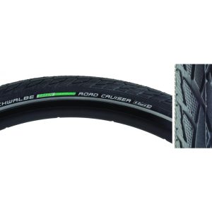 Schwalbe Road Cruiser Tire (Black) (650b) (42mm) (Reflective) (Wire Bead) (Green/K-Guard)
