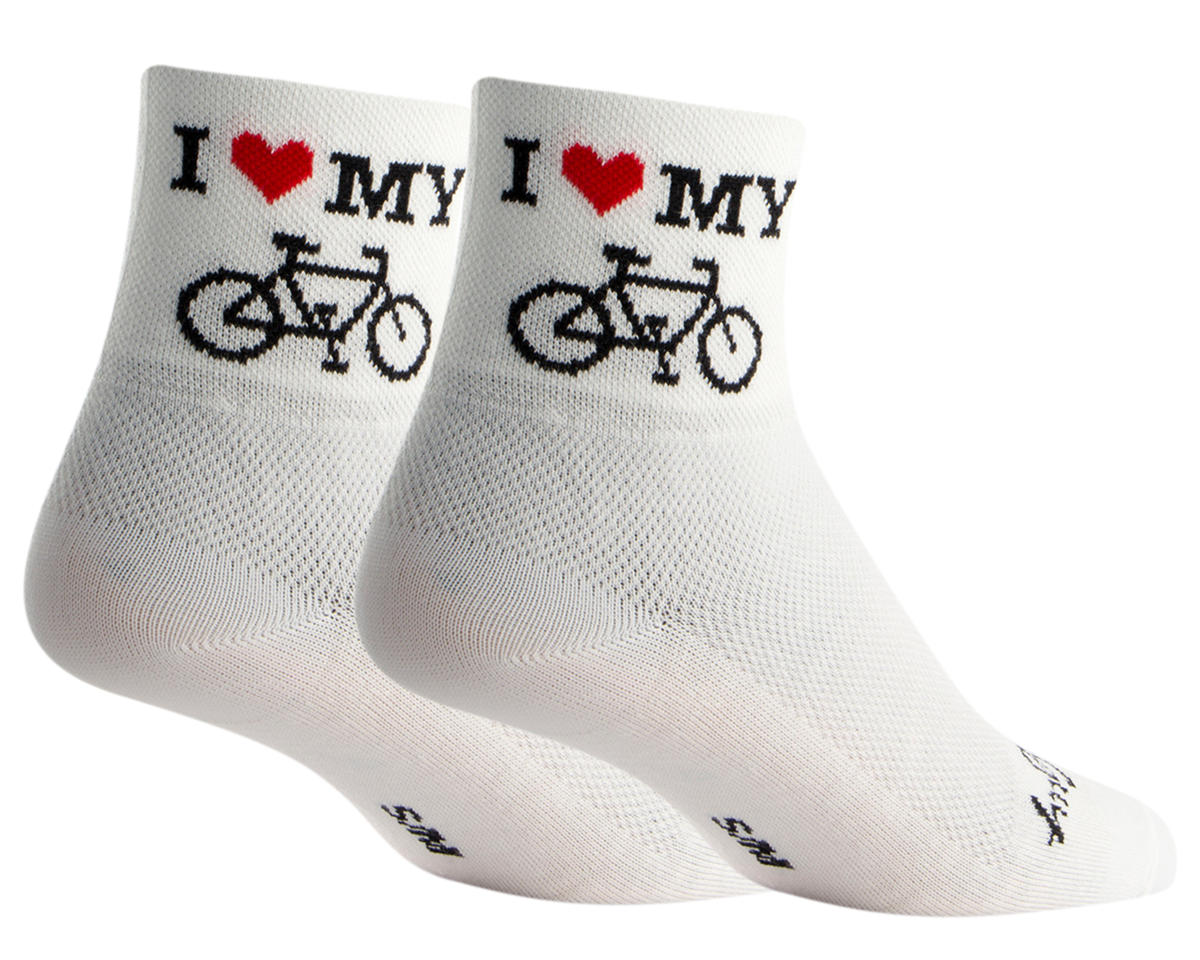Sockguy 3″ Socks (I Heart My Bike) (L/XL)