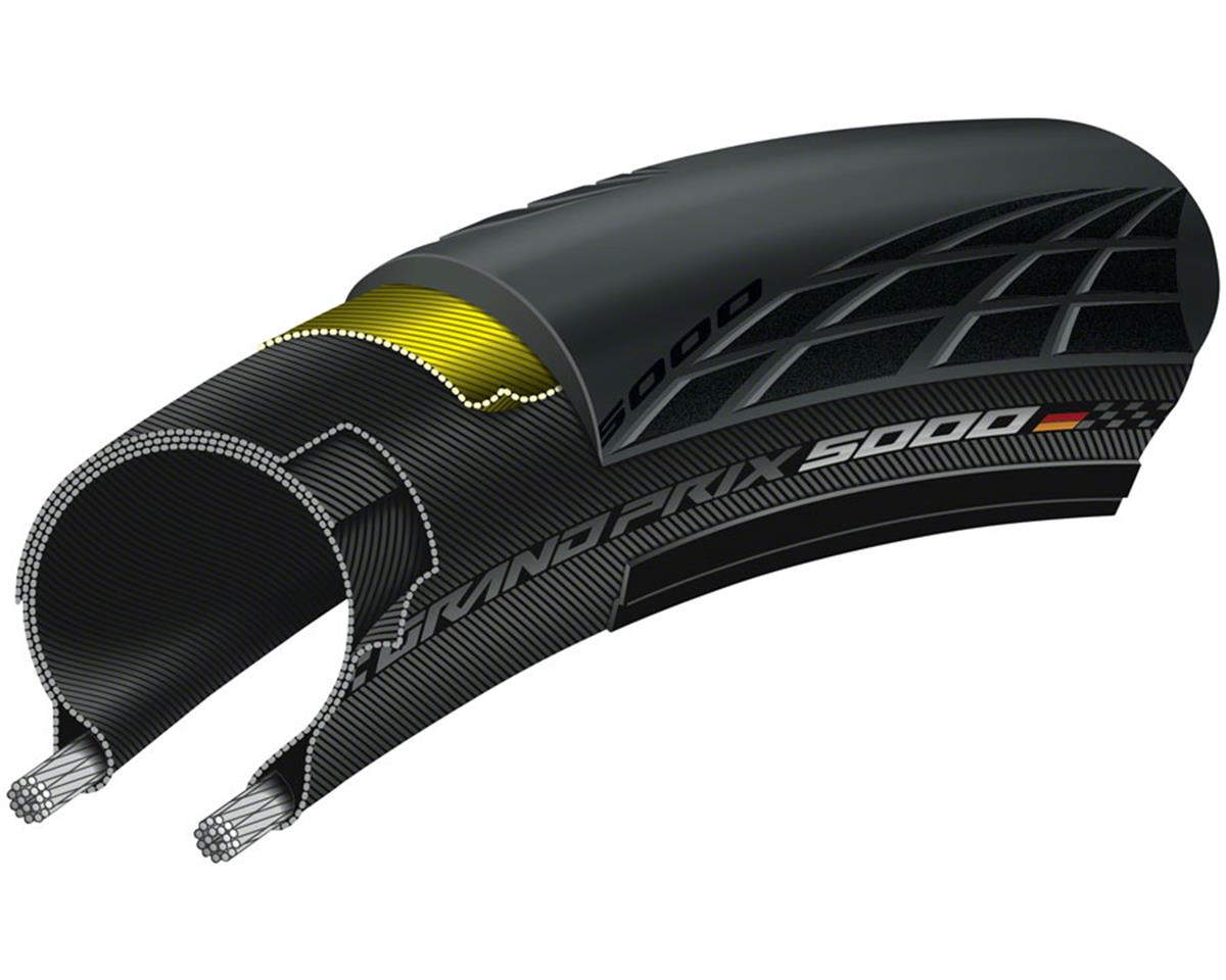Continental Grand Prix 5000 Road Tire (Black) (700c) (25mm) (Folding) (BlackChili)