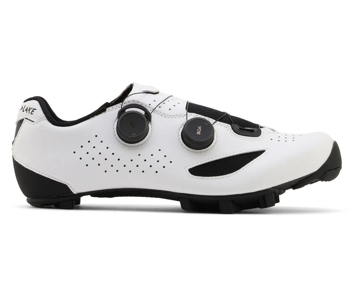 Lake Cycling MX239-X Gravel Shoes (White/Black) (Wide Width) (44) (Wide)