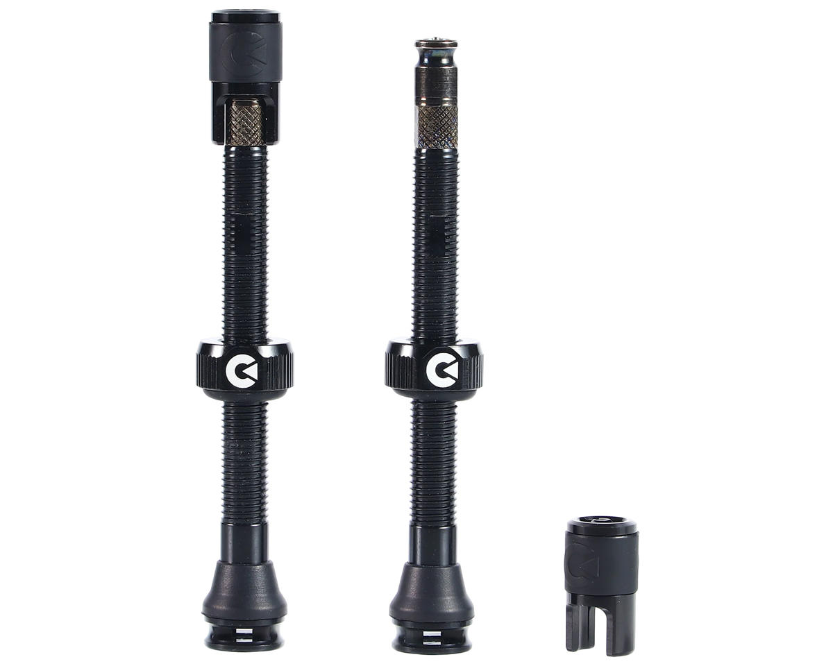 Clik Tubeless Valve Set (Black) (Pair) (60mm)