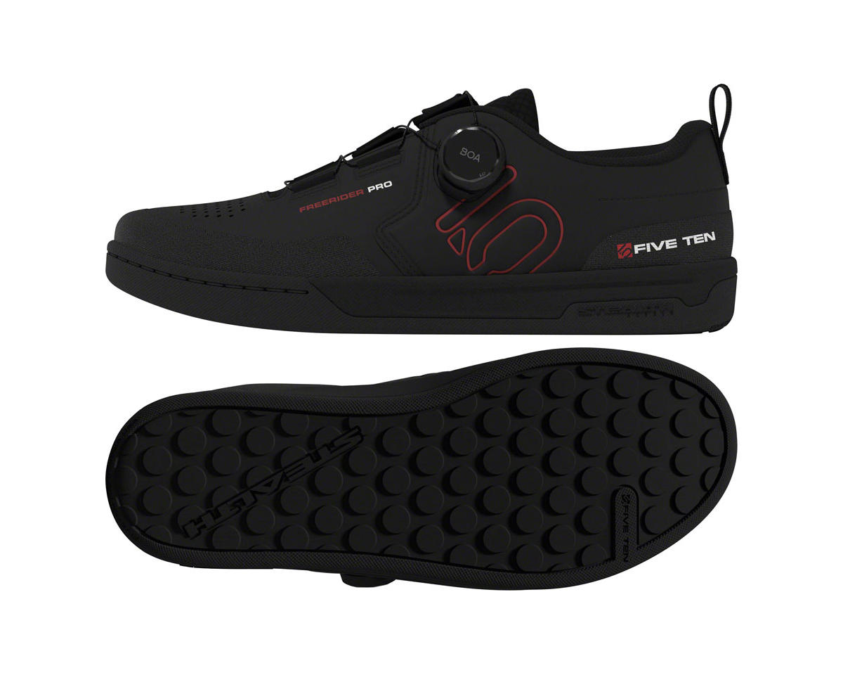 Five Ten Freerider Pro BOA Flat Pedal Shoes (Core Black/Red/FTWR White) (10)