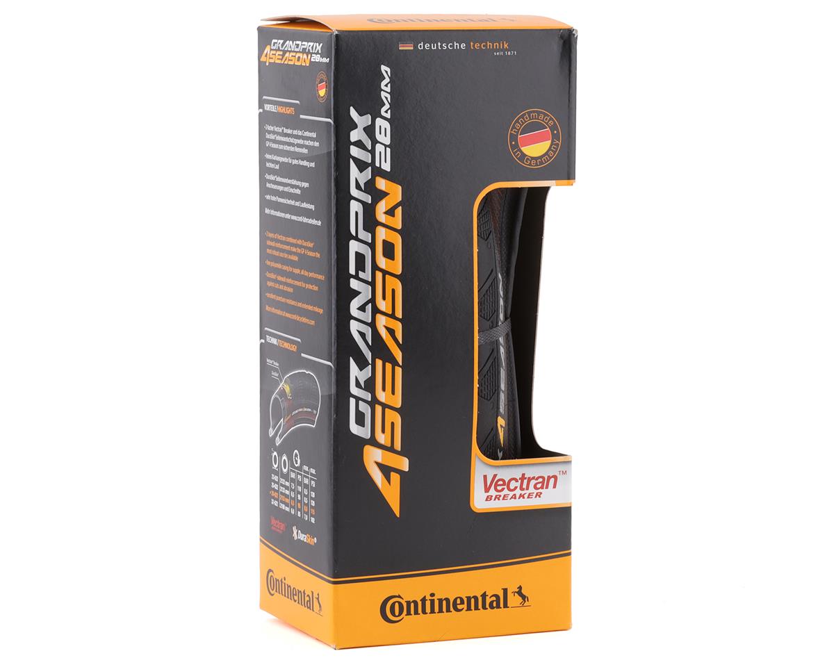 Continental Grand Prix 4-Season Road Tire (Black/Duraskin) (700c) (28mm) (Folding) (MaxGrip Silica/Vectran Breaker)