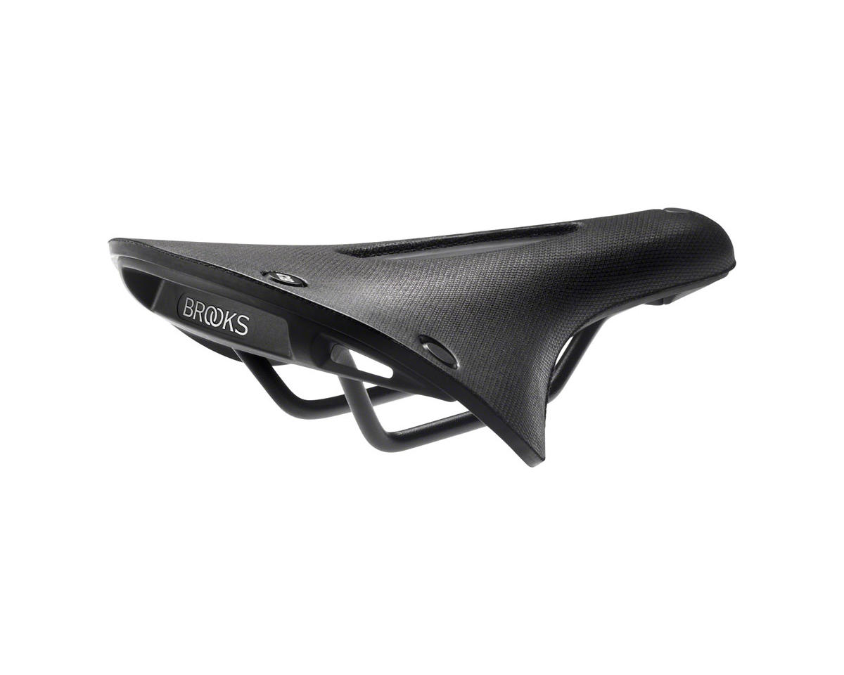Brooks C19 Carved Cambium Saddle (Black) (Steel Rails) (184mm)