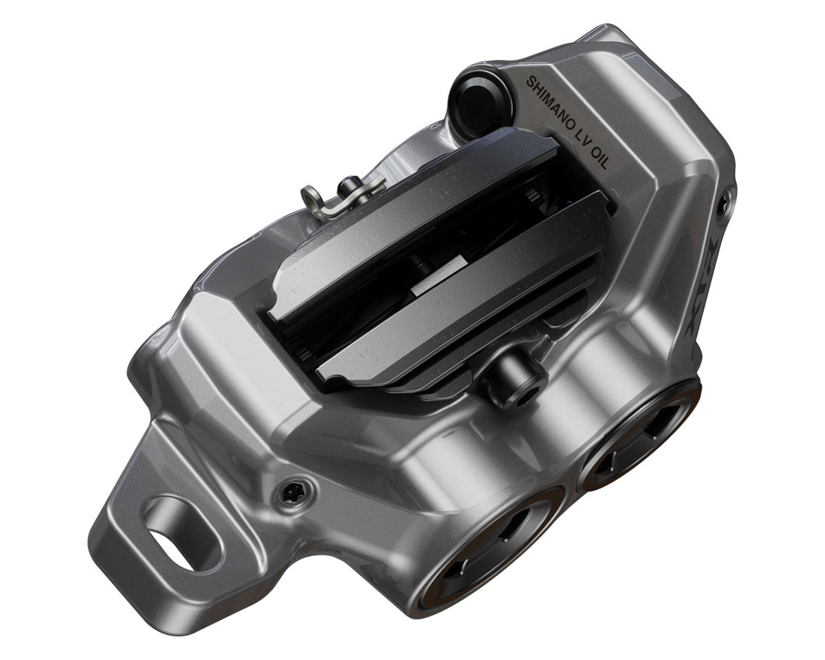 Shimano XTR M9220 4-Piston Hydraulic Disc Brakes (Silver/Black) (Pair) (Post Mount) (Calipers Included)