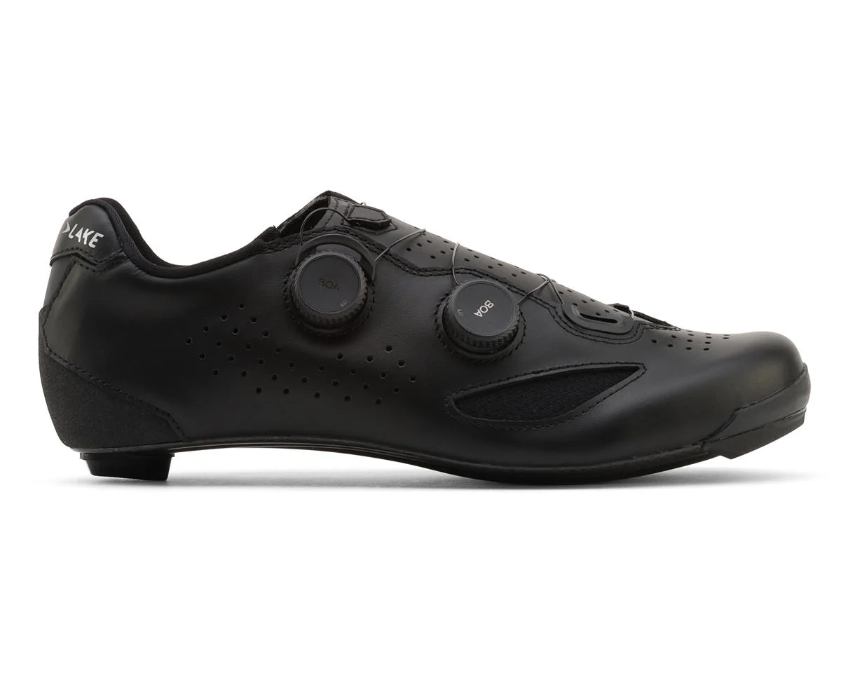 Lake Cycling CX239 Road Shoes (Black/Black) (44)