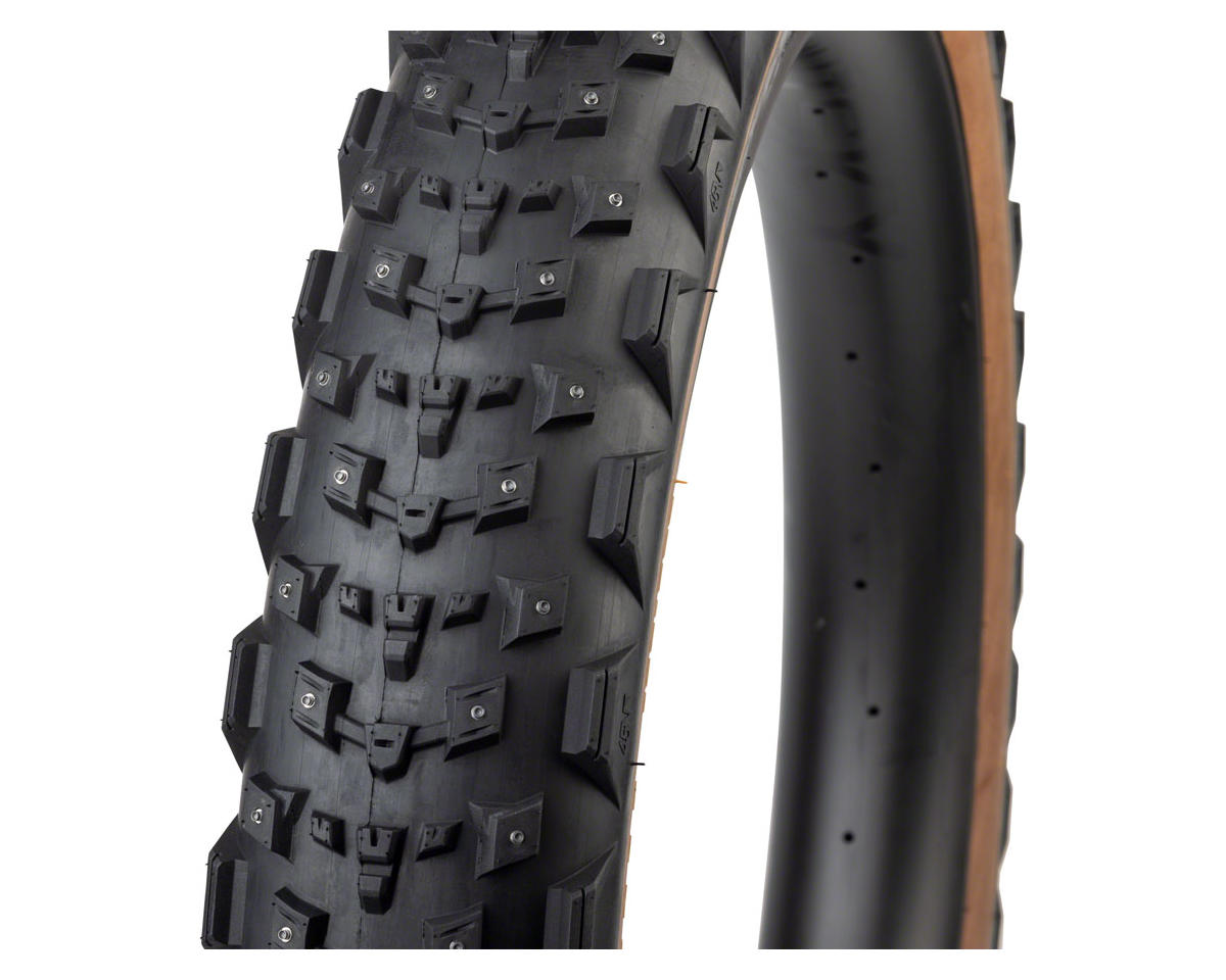 45NRTH Dillinger 4 Fat Bike Tire (Tubeless) (Studded) (27.5″) (4.0″) (60tpi) (Tan Wall)