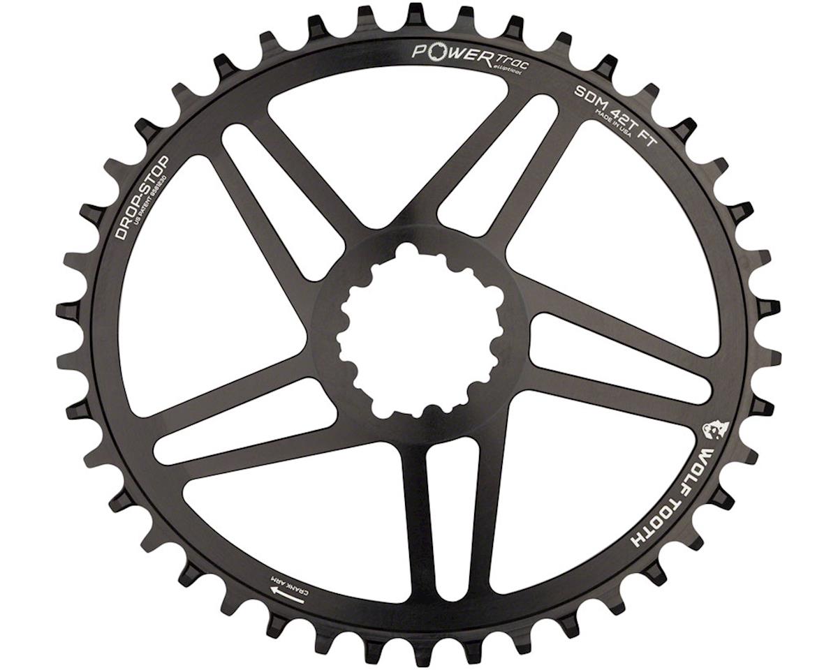 Wolf Tooth Components SRAM Direct Mount Elliptical Chainring (Black) (Drop-Stop B) (Single) (6mm Offset) (38T)
