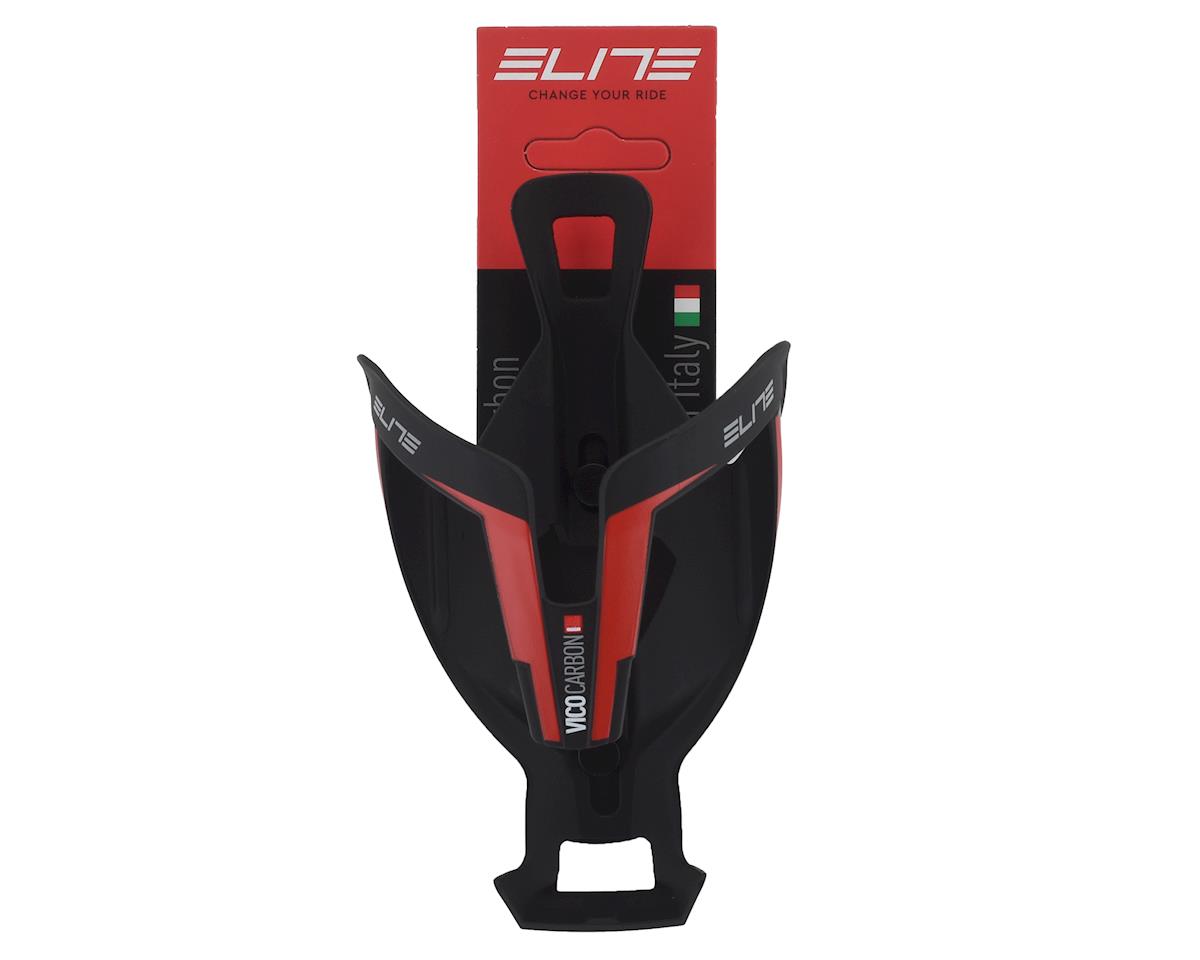 Elite Vico Carbon Water Bottle Cage (Matte Black/Red)