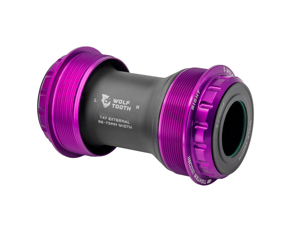 Wolf Tooth Components T47 External Bottom Bracket (Ultraviolet Purple) (24mm | Shimano) (68/73mm)