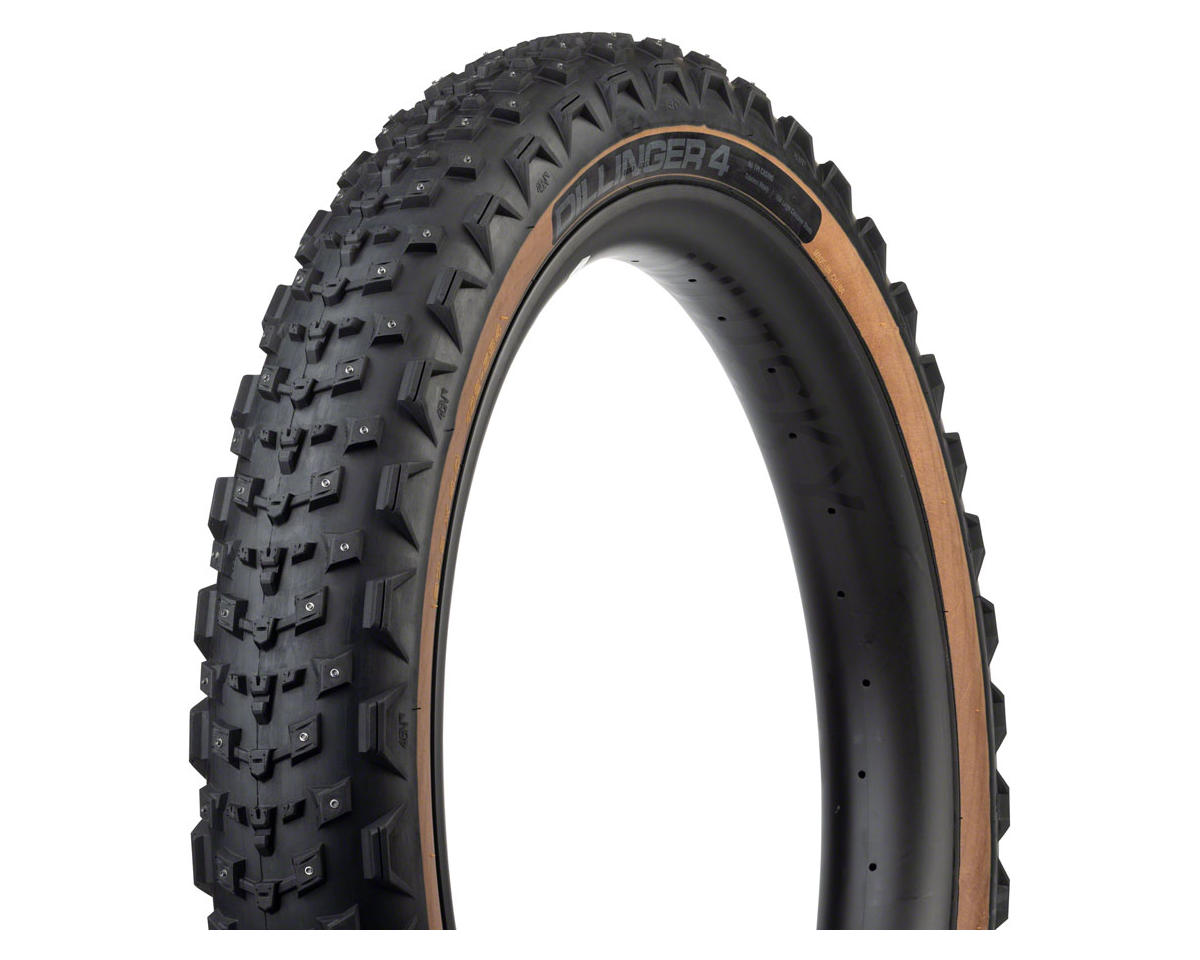 45NRTH Dillinger 4 Fat Bike Tire (Tubeless) (Studded) (27.5″) (4.0″) (60tpi) (Tan Wall)