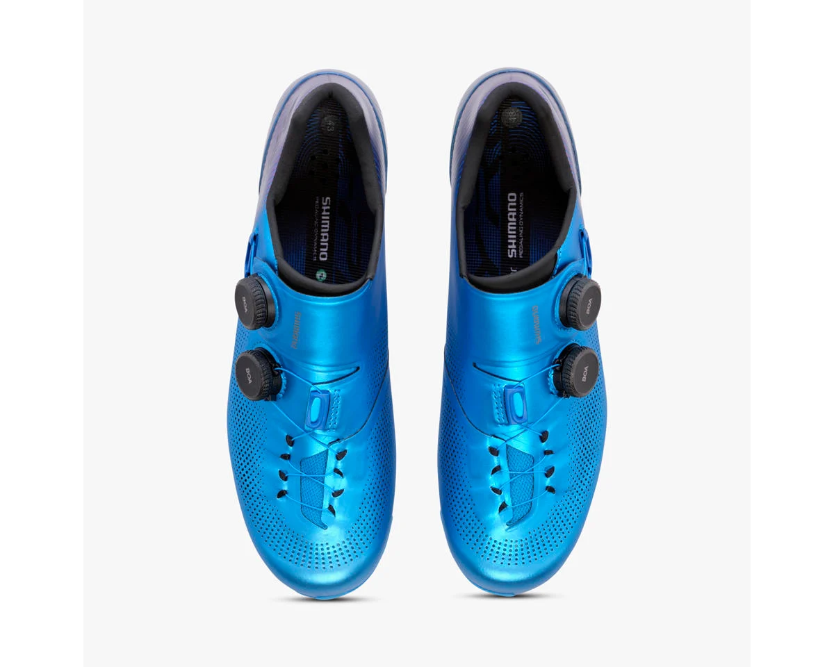 Shimano SH-RC903E S-PHYRE Road Cycling Shoes (Blue) (Wide Version) (41) (Wide)