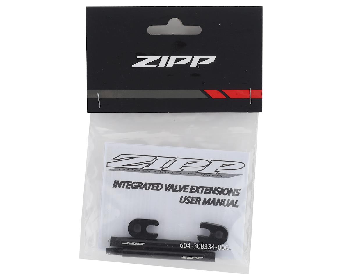Zipp Tangente Aluminum Knurled Valve Extender Kit (Black) (Pair) (65mm)