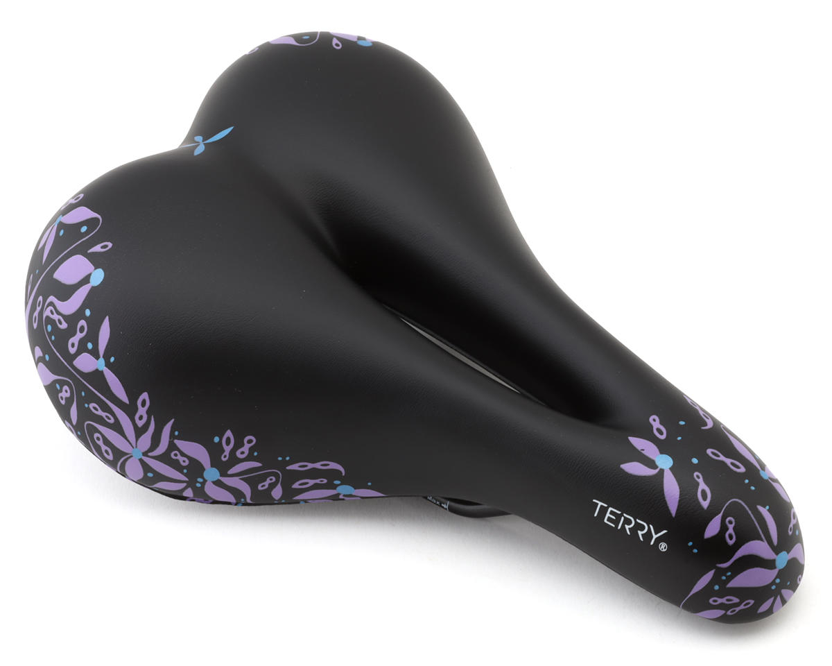 Terry Women’s Cite X Gel Saddle (Chain Blossom Blue) (Steel Rails) (175mm)