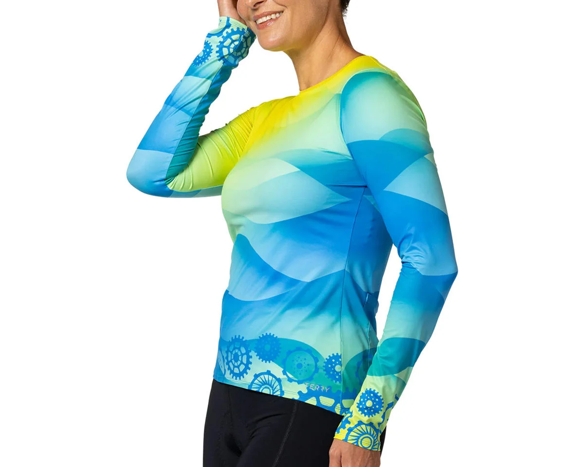 Terry Women’s Soleil Long Sleeve Top (Gear Wave) (S)