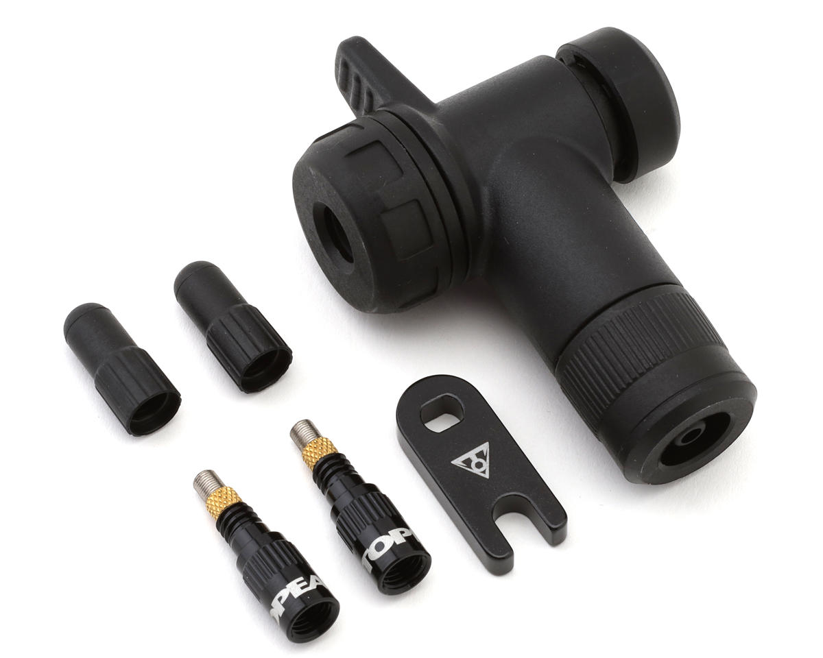 Topeak TurboFlow Valve Combo w/ RapidHead Pump Head (Black)