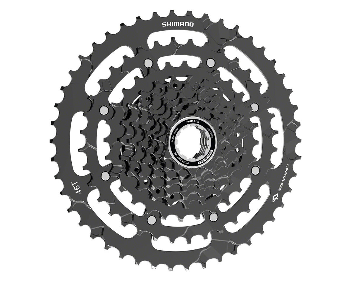 Shimano CUES CS-LG400-9 LinkGlide Cassette (Black) (9 Speed) (Shimano HG) (11-46T)