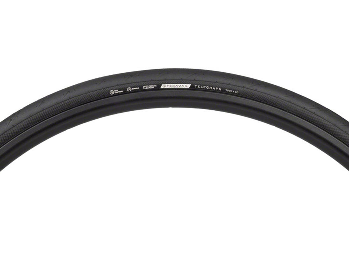 Teravail Telegraph Tubeless Road Tire (Black) (700c) (30mm) (Durable)