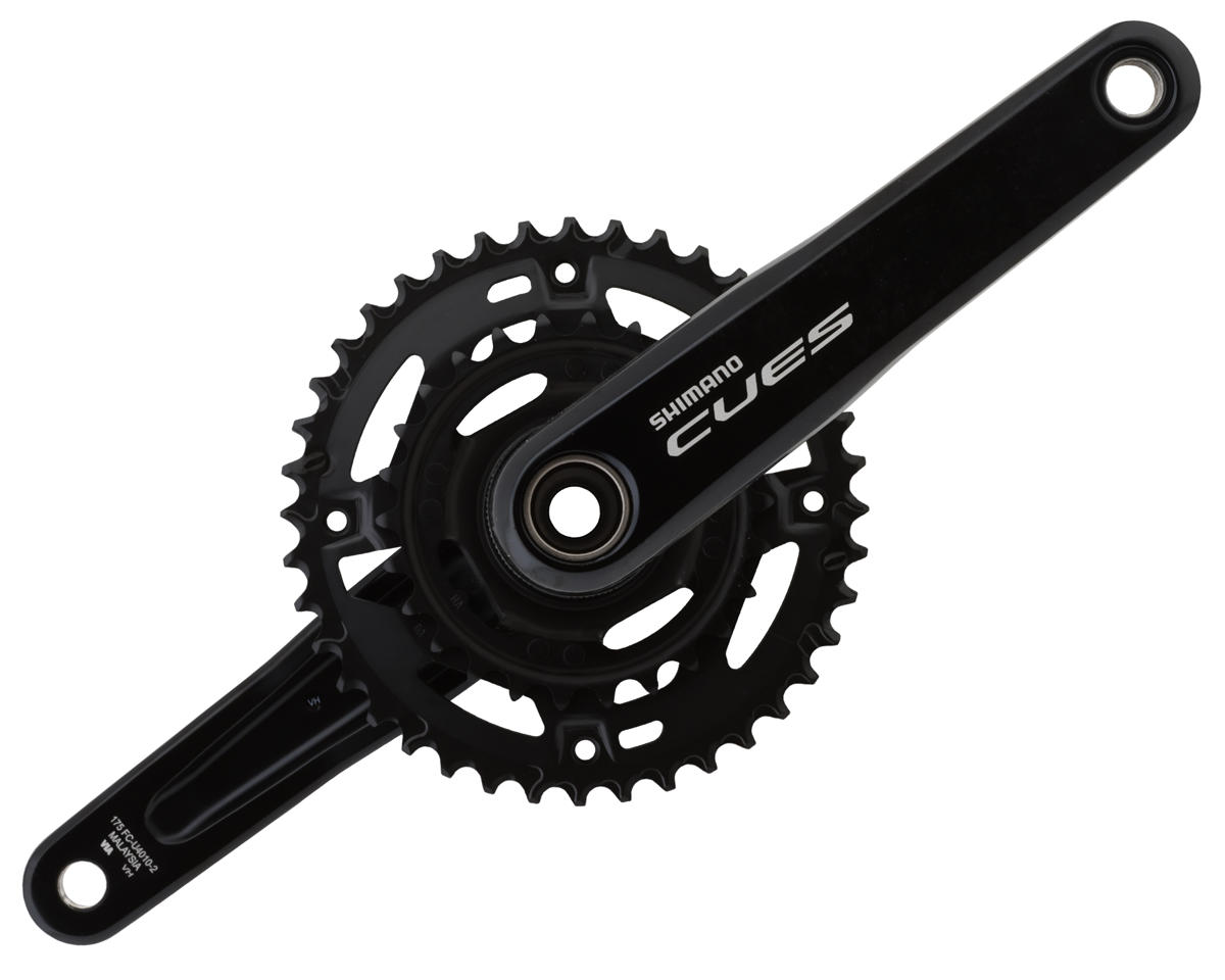 Shimano CUES FC-U4010 Crankset (Black) (2 x 9/10/11 Speed) (2-Piece) (175mm) (40/26T) (Riveted)