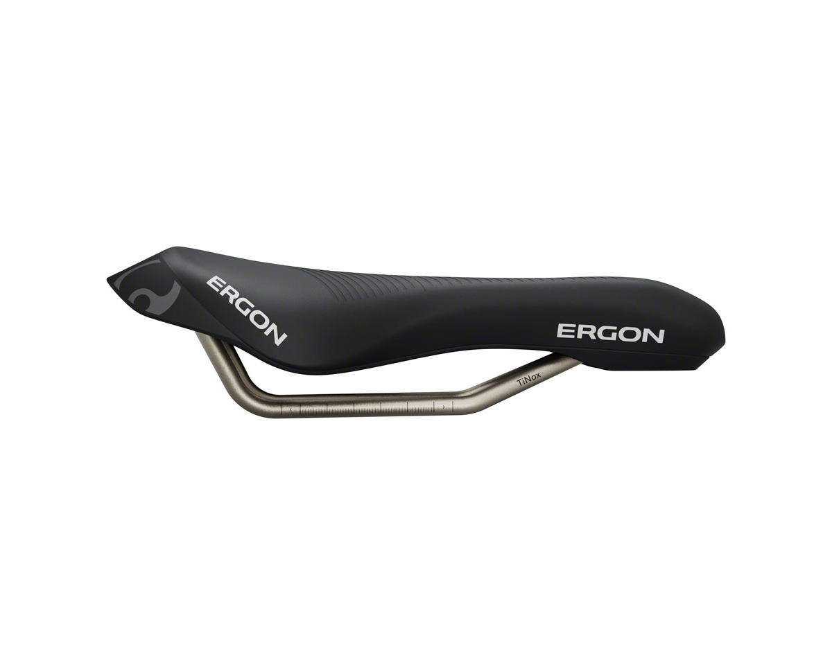 Ergon SR Triathlon Women Mid Saddle (Black) (TiNox Rails) (130mm)