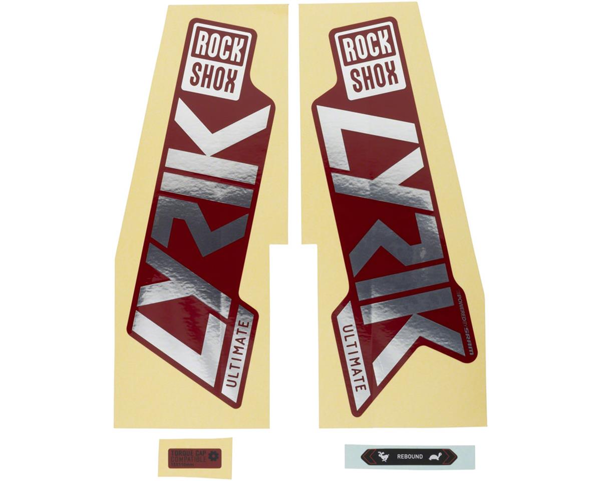RockShox Fork Decal Kit (Gloss Polar Foil/Red) (Lyrik Ultimate) (27.5″/29″)