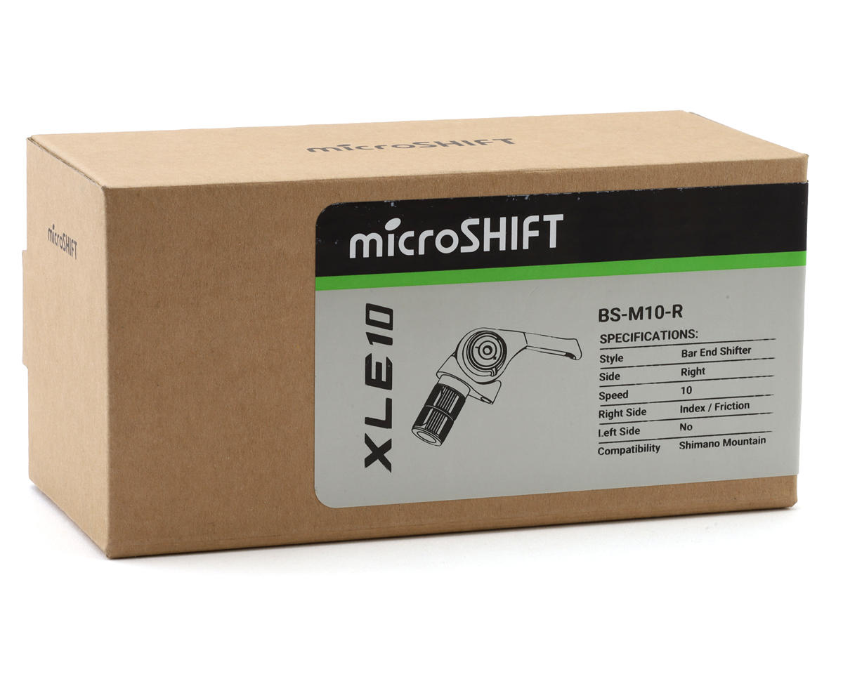 Microshift Mountain Bar End Shifter Set (Black) (Right) (10 Speed) (Shimano Compatible)